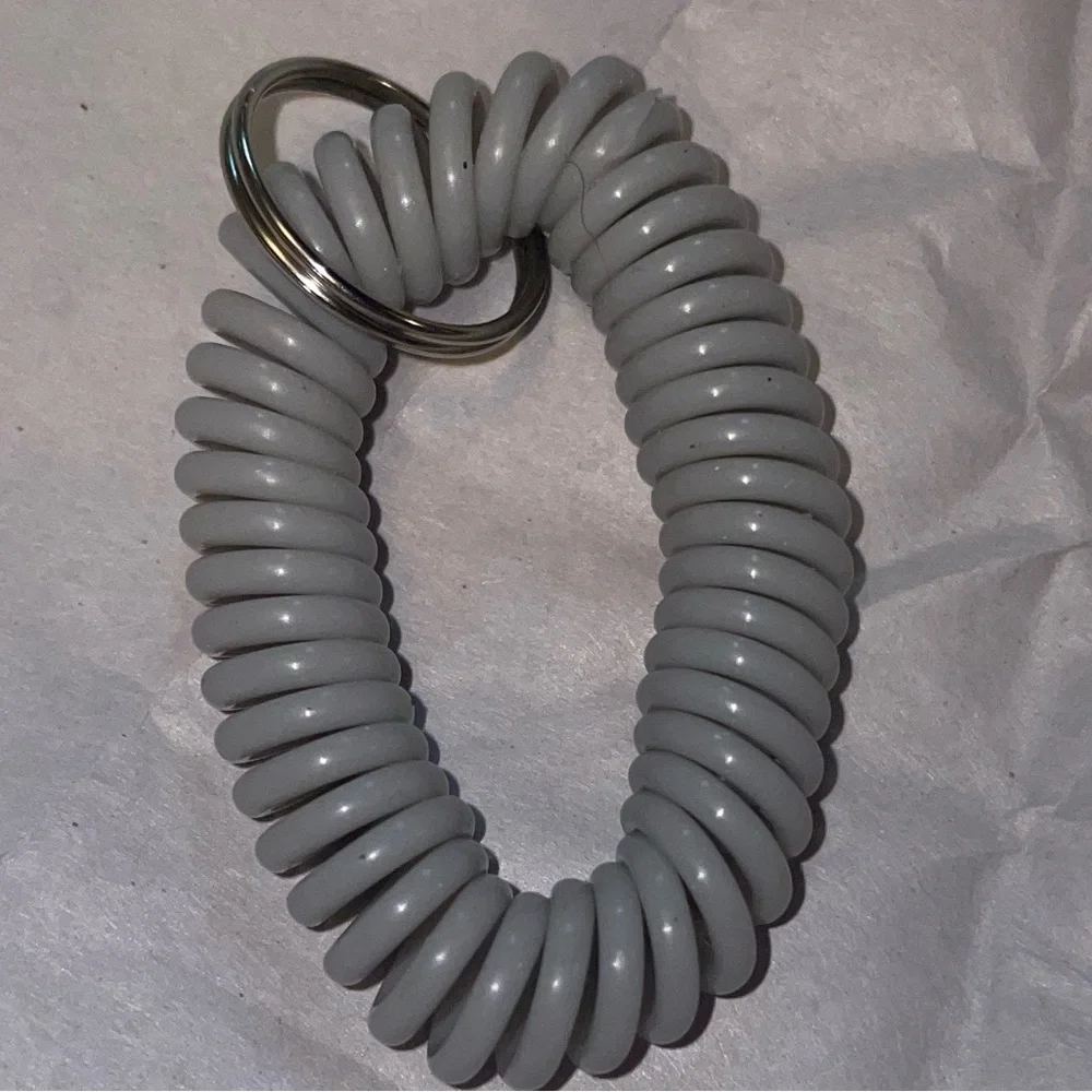 Gray Spiral cord Keychain